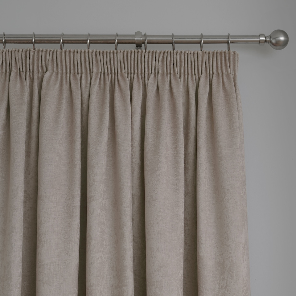 image 1 of Fusion Galaxy Pencil Pleat Curtains Natural