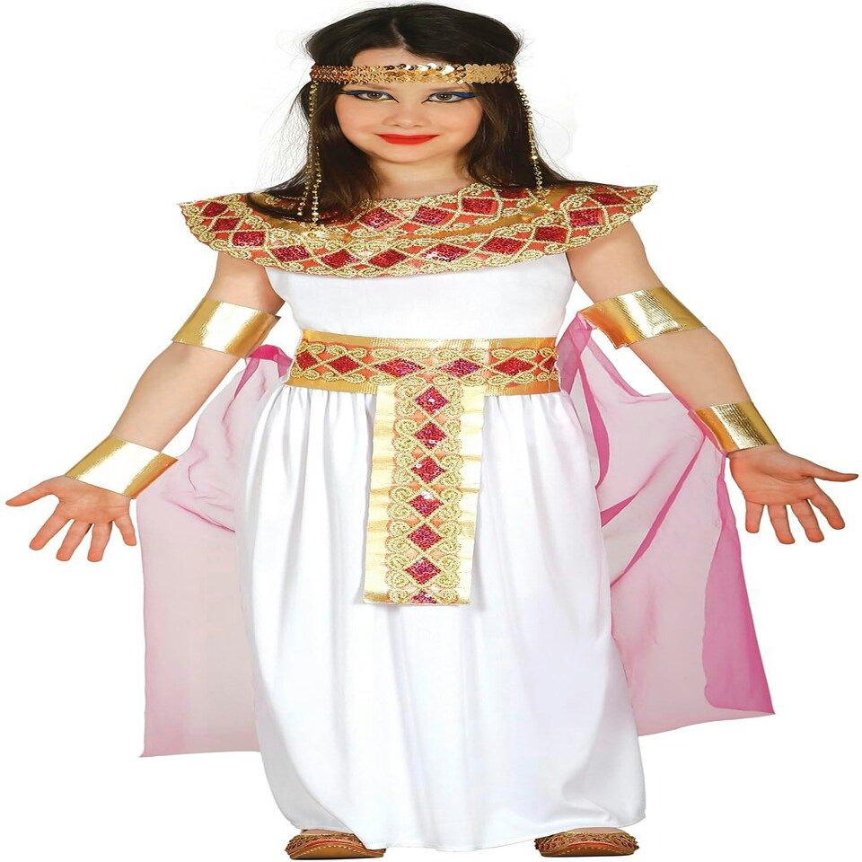 image 1 of Fancy Dress Child Egyptian White Gold - 7-9 Years