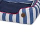 image 3 of Petface Dog Bed Reversible Soft Square Small 50x42cm Nautical Stripe