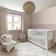 image 1 of Traditional Check Panel Wallpaper in Cream and Pink with Pink Panel Multi