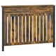 image 1 of HOMCOM Radiator Cover with Drawers, Vertical Slatted Grill, Industrial MDF Wood Cabinet Shelf Heating Cover for Living Room, Bedroom, Hallway, Large, 119 x 19 x 93cm, Rustic Brown