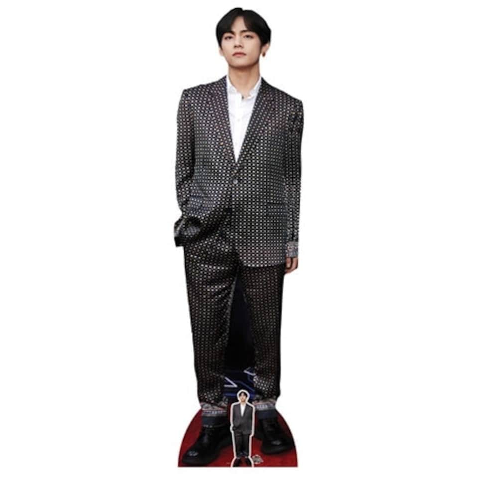 V Check Kim Tae-hyung Bangtan Boys Lifesize Cardboard Cutout 180cm