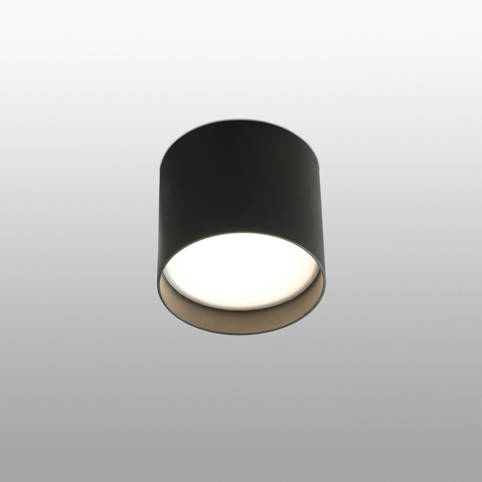 image 1 of Natsu LED 1 Light Round Surface Mounted Downlight Black