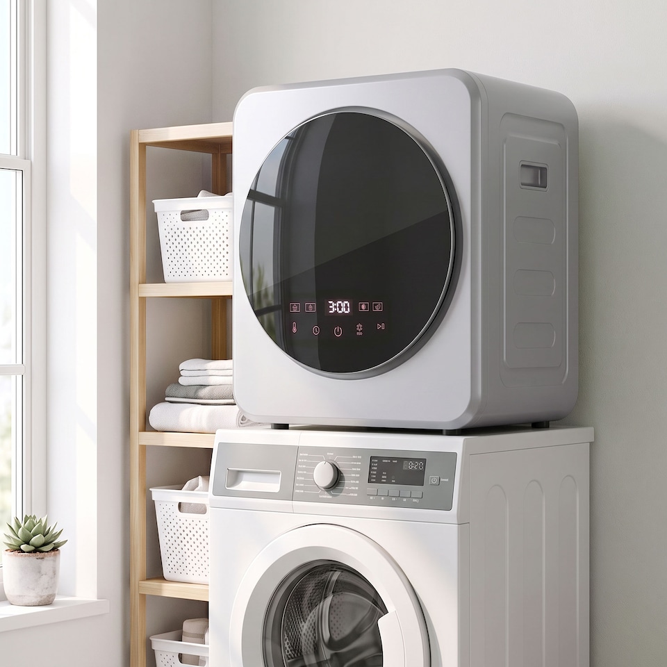 image 1 of HOMCOM 800W Compact Dryer Machine, 4 kg Small Vented Tumble Dryer, Silver