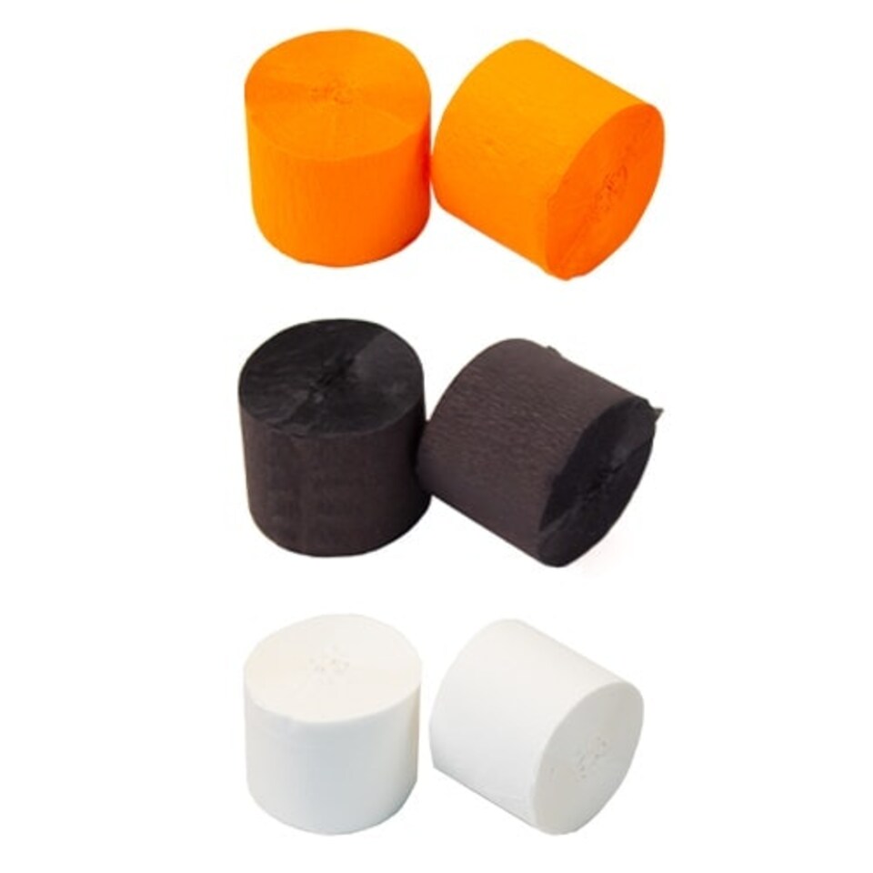 Assorted Halloween Crepe Streamers Decorations - Pack of 2