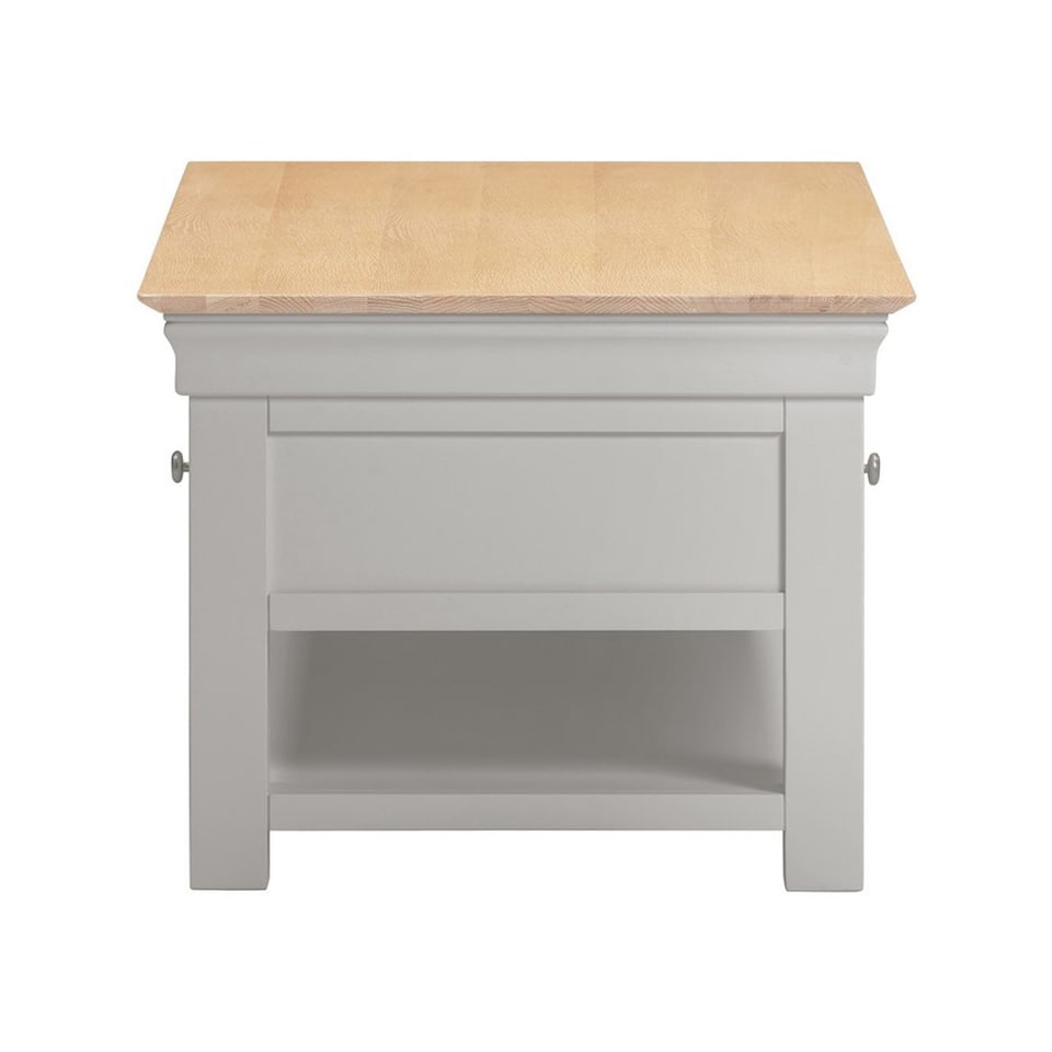 image 1 of Bordeaux Indoor 2 Drawer Coffee Table - L60 x W110 x H50 cm - Pebble Grey - Oak