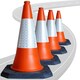 image 3 of 1 x Large 75cm Self Weighted High Visibility Heavy Duty Reflective Orange Indoor Outdoor Traffic Cones