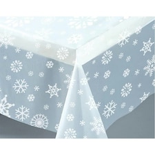 Unique Party Plastic Snowflake Party Table Cover - Clear - One Size