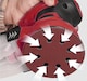 image 4 of Lumberjack Random Orbital Sander 350W 125mm Includes Dust Box & Sanding Pads Red