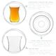 image 2 of LAV 12 Piece Klasik Turkish Tea Glasses & Saucers Set - 115ml - Clear