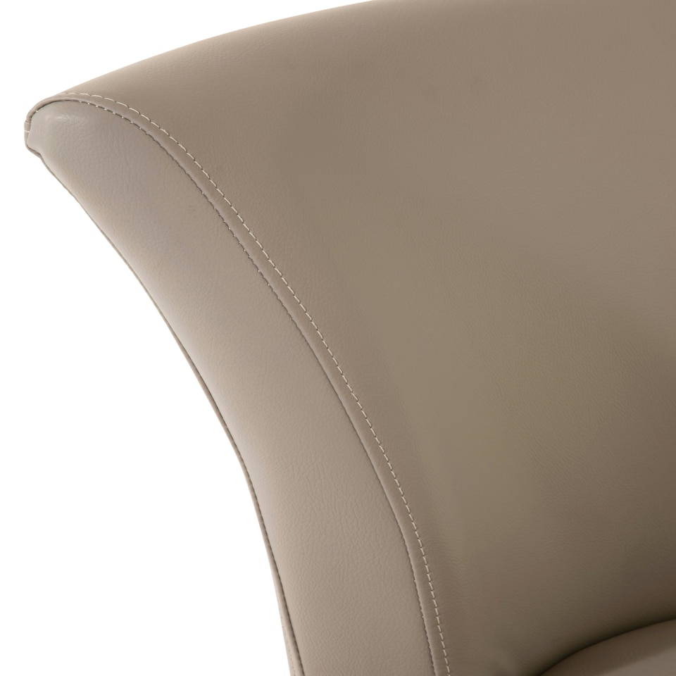 image 1 of Interiors by Premier Grey Faux Leather Dining Chair, Easy to Care faux leather dining chair, Sturdy Bedroom & Lounge Chair