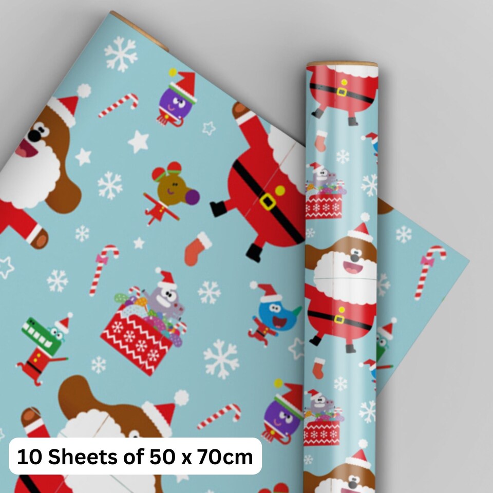 image 1 of Hey Duggee Christmas 10 Sheets & 10 Tags Gift Wrap