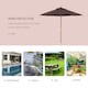 image 5 of Outsunny 2.5m Wood Garden Parasol Sun Shade Patio Outdoor Wooden Umbrella Canopy