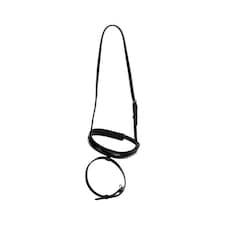 Hy Leather Flash Nose Band - Black - Full