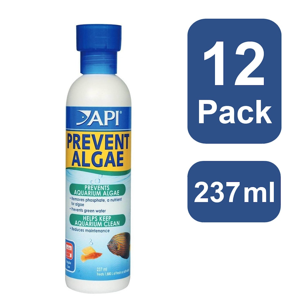 API Prevent Algae Control Solution 237ml Pack of 12 Aquarium Algae ...