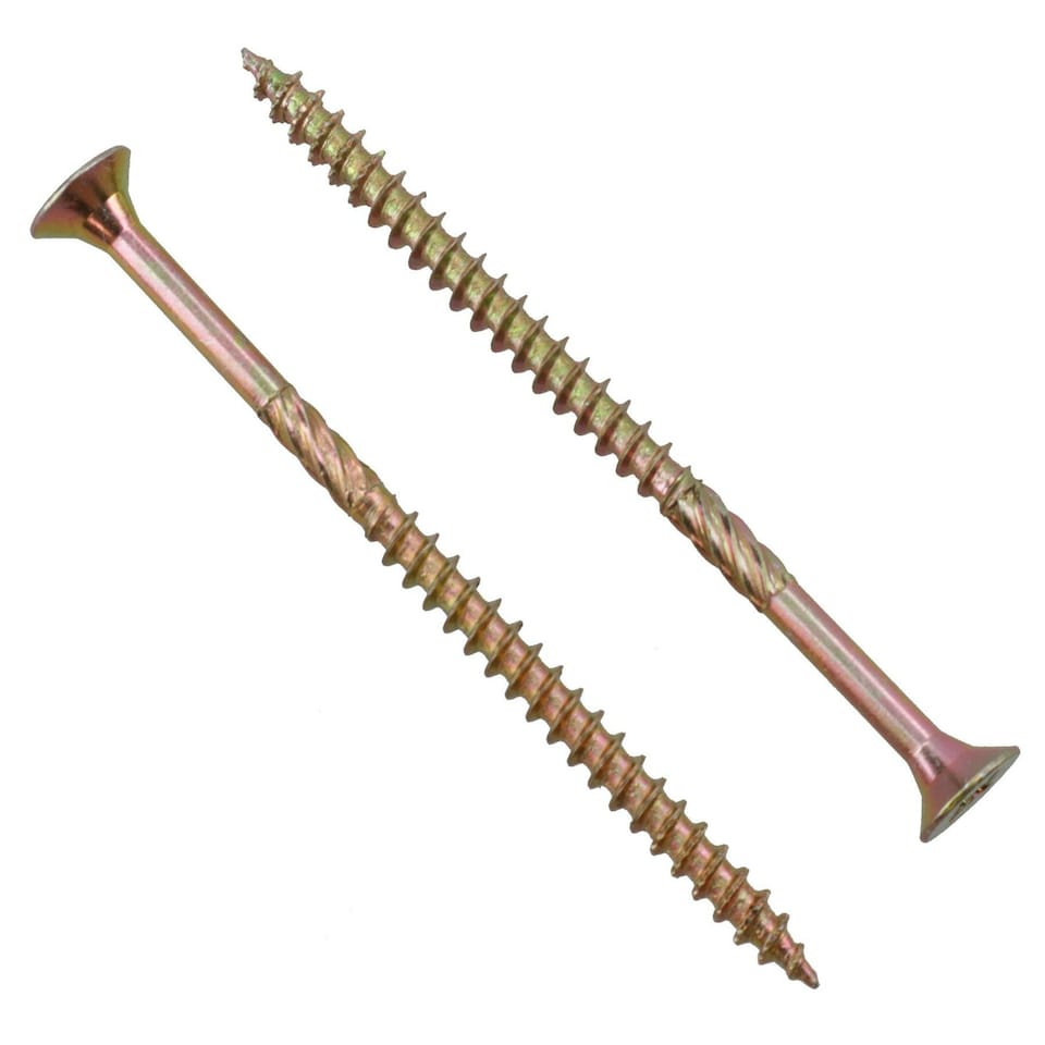 image 1 of Countersunk Wood Screws 5.0 x 80mm Serrated Edge Prevent Splitting PZ2 100pc