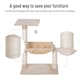 image 2 of PawHut Cat Tree Scratch Post with Bed Hammock Sisal for Indoor Cats Beige