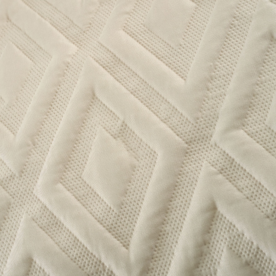 image 1 of Jacob Geo Soft Touch Duvet Cover Set | Cream | Natural | Single