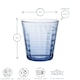 image 3 of Duralex Prisme Drinking Glasses - 275ml Tumblers for Water, Juice - Blue - Pack of 4 Blue