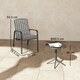 image 7 of Outsunny 3-Piece Recliner Garden Chairs and Tempered Glass Table Set, Grey 