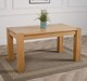image 2 of Kuba 150cm Chunky Medium Oak Dining Table | Brown | Light Oak