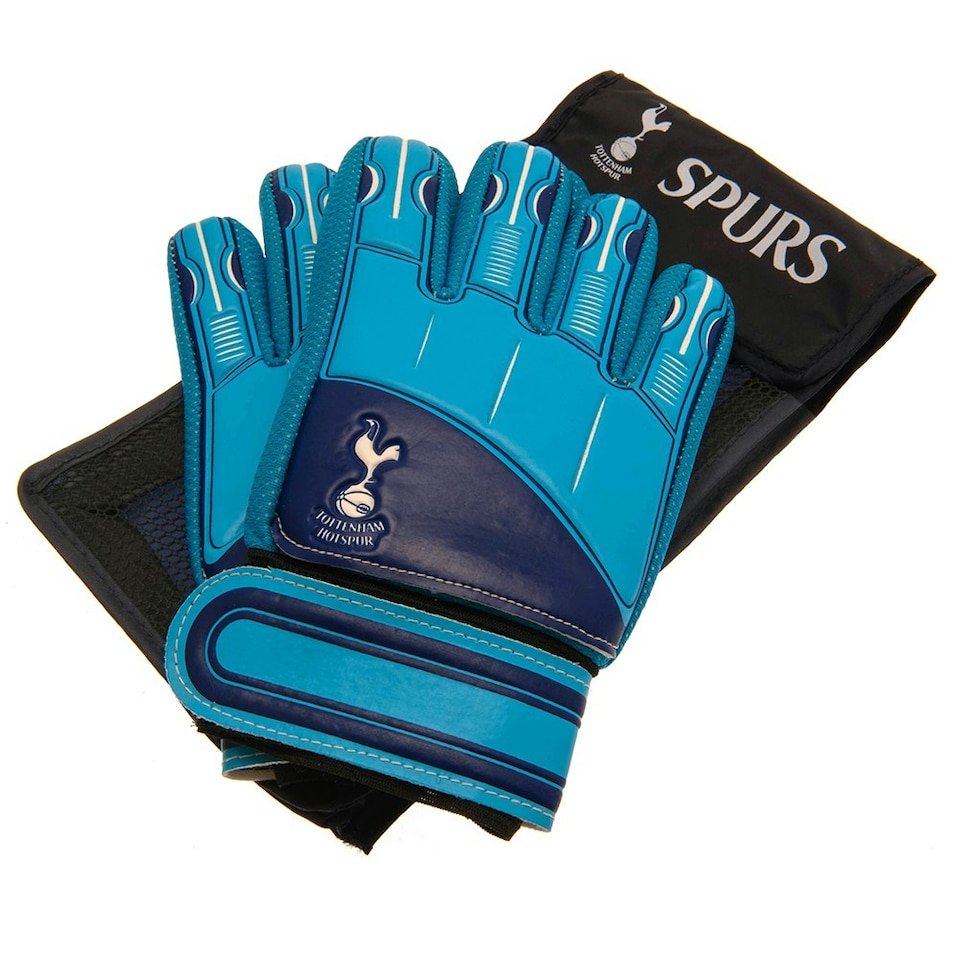 image 1 of Tottenham Hotspur FC Childrens/Kids Goalkeeper Gloves - Navy/White - 79mm - 86mm