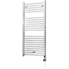 Todi - Chrome Electric Towel Rail H1110mm x W500mm Straight 300w Thermostatic