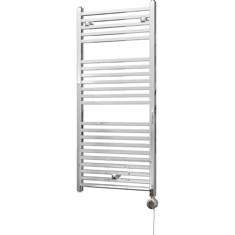 image 1 of Todi - Chrome Electric Towel Rail H1110mm x W500mm Straight 300w Thermostatic