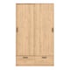 image 2 of Line Wardrobe with 2 Doors 2 Drawers in Jackson Hickory Oak