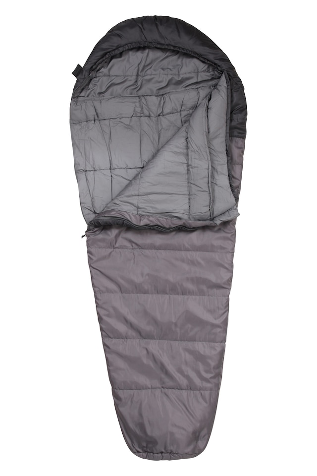 image 1 of Mountain Warehouse Summit 250 Mummy Sleeping Bag Insulated 3 Season Camping Hiking Bed