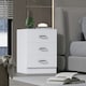 image 1 of FWStyle Tunis 3 Drawer Bedside Chest Matt White