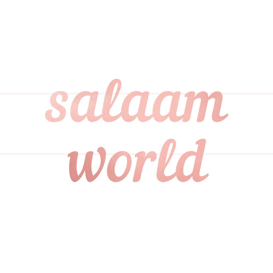 image 1 of Salaam World Letter Banner - Rose Gold