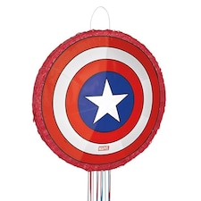 Captain America Shield Avengers 3D Pull String Pinata 46cm