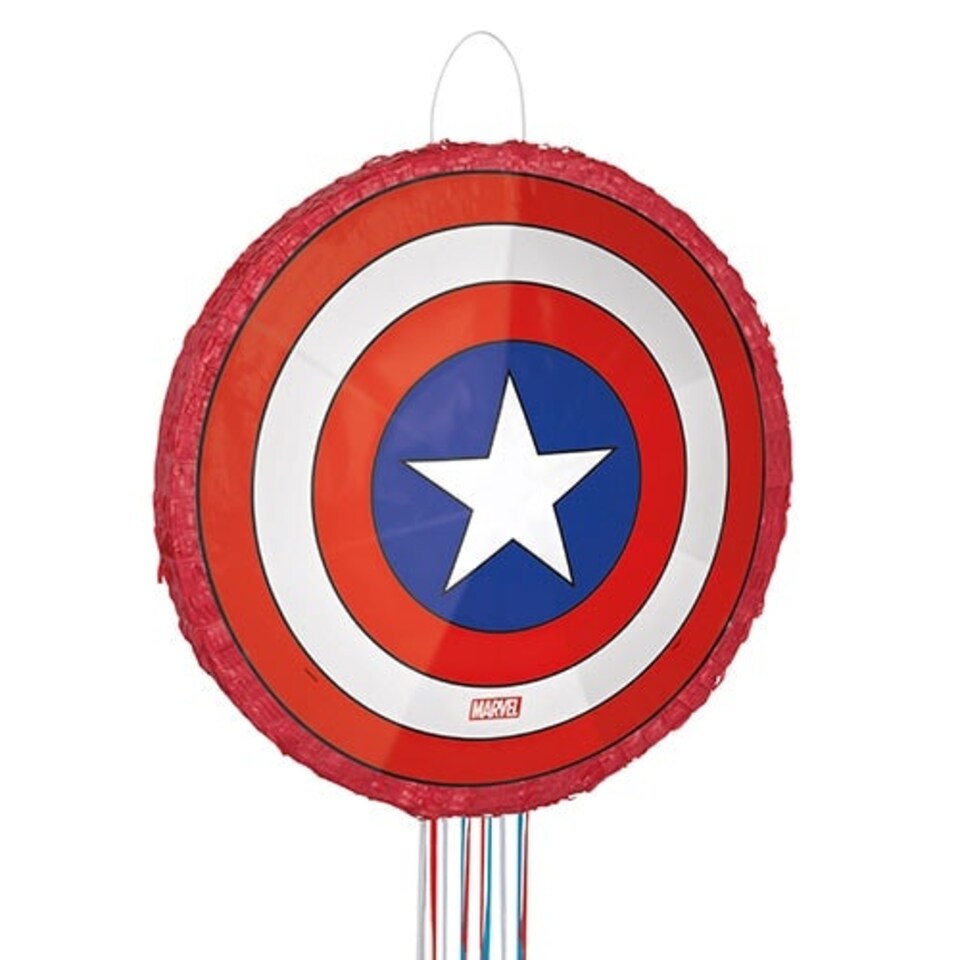 Captain America Shield Avengers 3D Pull String Pinata 46cm