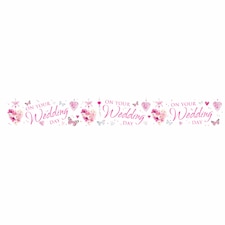 Simon Elvin On Your Wedding Day Decorative Foil Banner - Multicoloured - Six Banners
