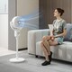 image 2 of HOMCOM Pedestal Fan, Air Circulation Fan with Oscillating, Tilt, for Home | White | White | 31L x 31W x 92H cm