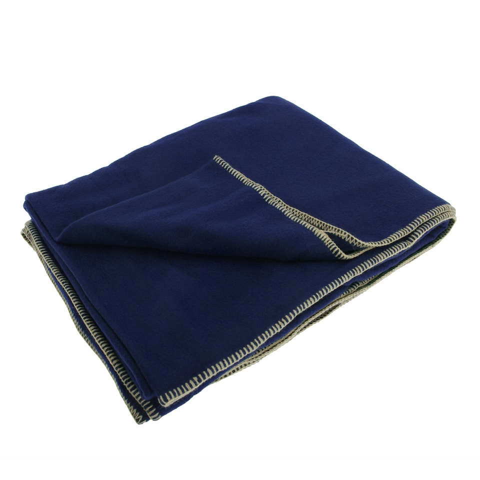 image 1 of Result Plain Warm Outdoor Fleece Blanket (330gsm) - Marine - One Size