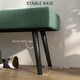 image 4 of HOMCOM End of Bed Bench, Upholstered Hallway Bedroom with Steel Legs, Green