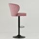 image 5 of Lakeland Furniture Hexham Pink Velvet Gas Lift Base Bar Stool