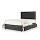 image 1 of Memory Maestro Memory Foam Charcoal Linen 4 Drawer Divan Set And Valencia Headboard Small Double