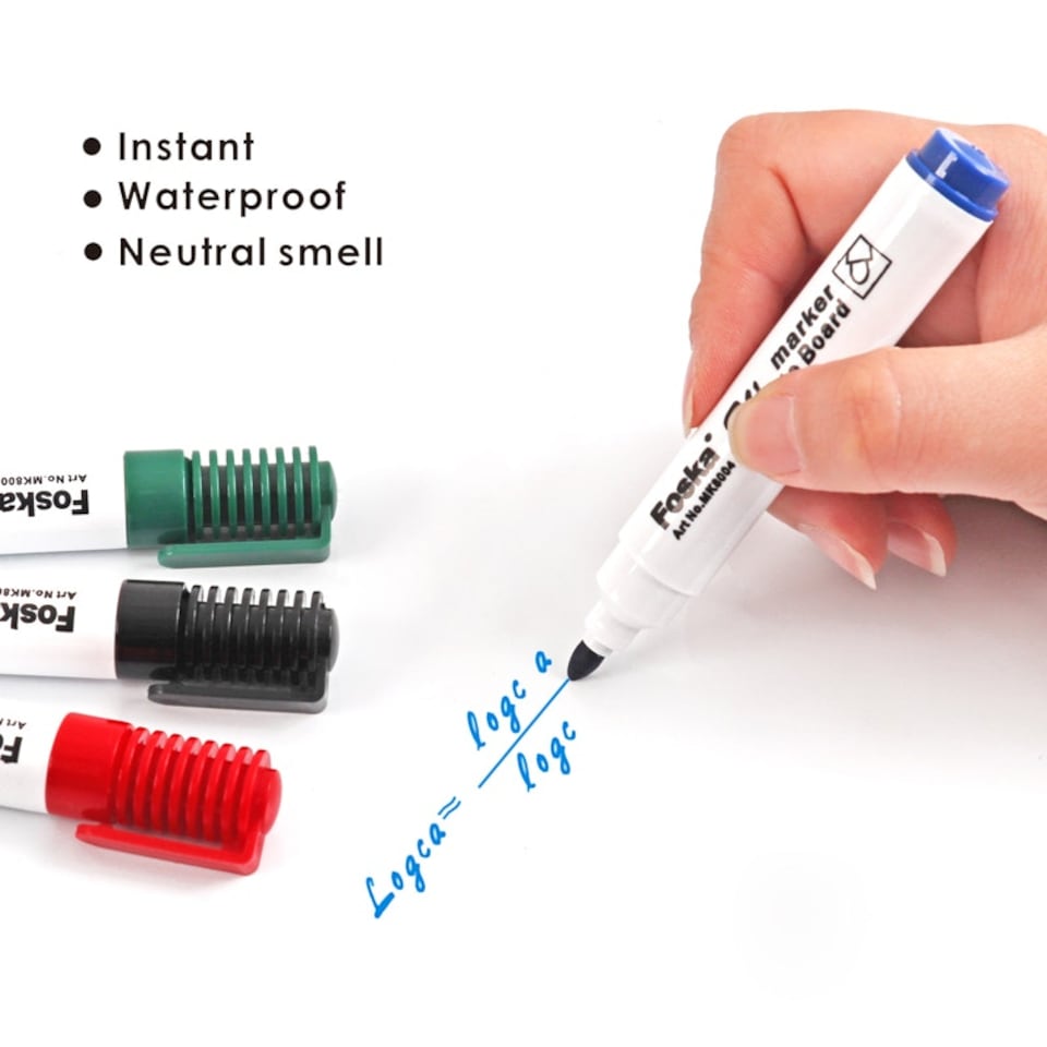 image 1 of Pack of 12 Red Whiteboard Marker Pens - Bullet Point