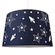 image 5 of Fun Rockets and Stars Childrens-Kids Blue Cotton Bedroom Pendant or Lamp Shade | Blue