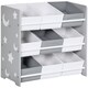image 1 of ZONEKIZ Storage Unit w/ 9 Removable Storage Baskets for Nursery Playroom - Grey Grey