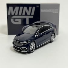 Mercedes-Benz EQS 580 4MATIC Blue Metallic RHD 1:64 Scale Mini GT MGT00559R