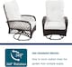 image 2 of 3 PCS Garden Furniture Set, Swivel Wicker Bistro Set with Ice Bucket Table, Upholstered Lounge Chair Set