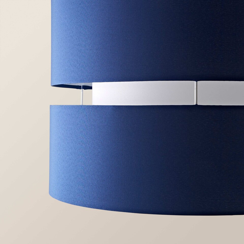 image 1 of ValueLights Sophia Large Navy 2 Tier Ceiling Light Shade | Blue