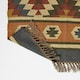 image 5 of Homescapes Lucea Orange and Blue Kilim Runner Wool Rug - 80 x 180 cm