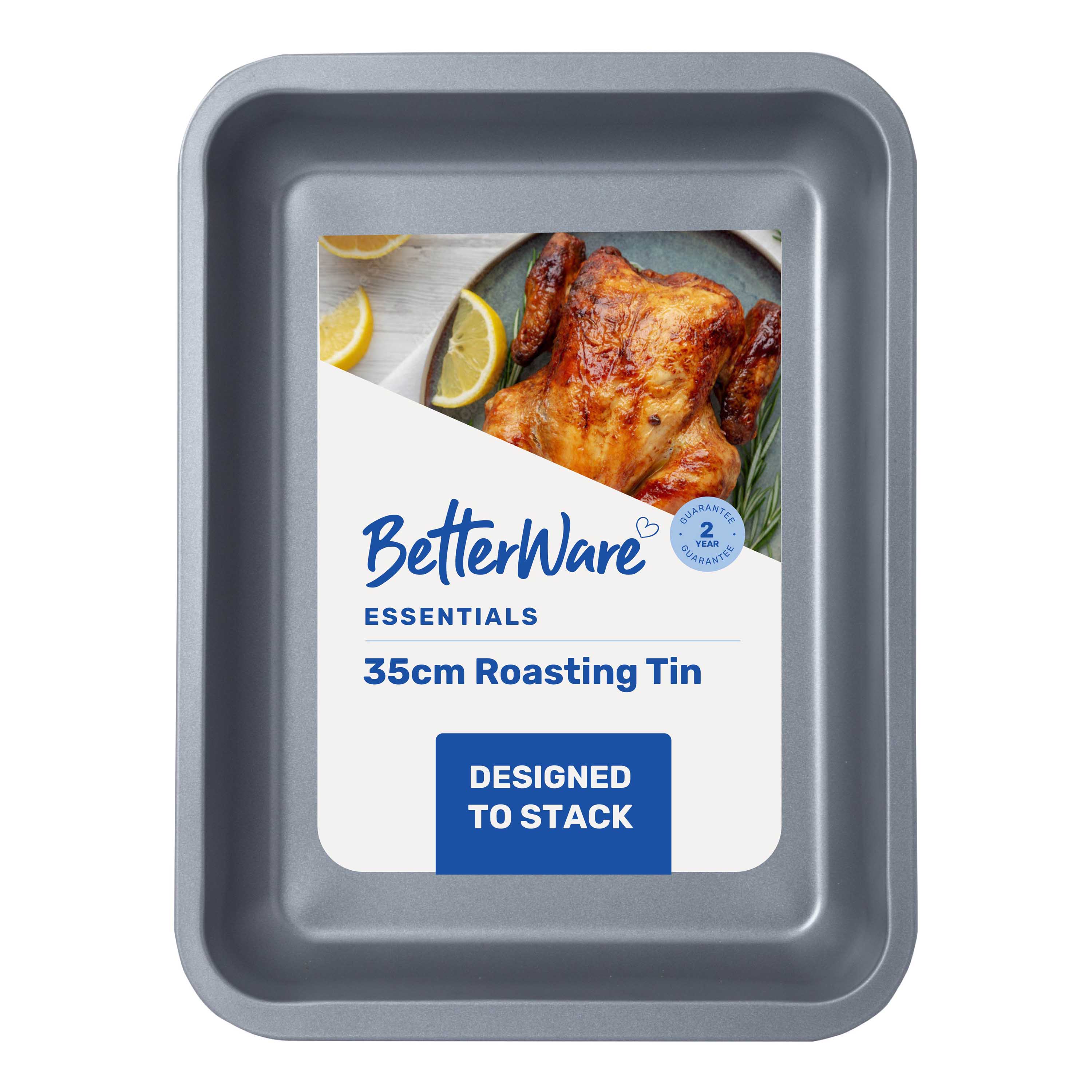 Betterware Essentials 35cm Non-Stick Roasting Tin in Silver