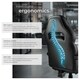 image 4 of Gaming Chair Comodo - ergonomic shape, footrest, adjustable backrest | Black | black/black | One Size | 1