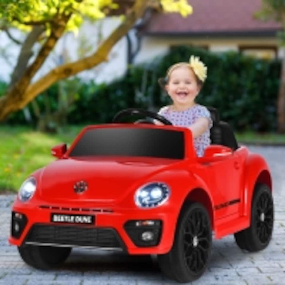 image 1 of COSTWAY Beetle Kids Electric Car Toddler 12V Red